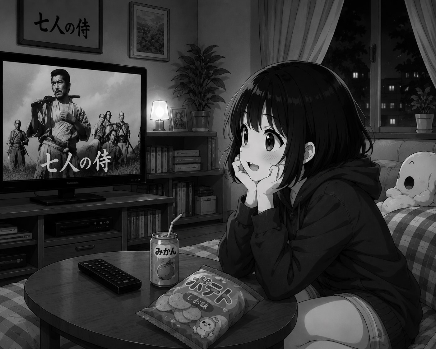 テレビを見ている女の子
