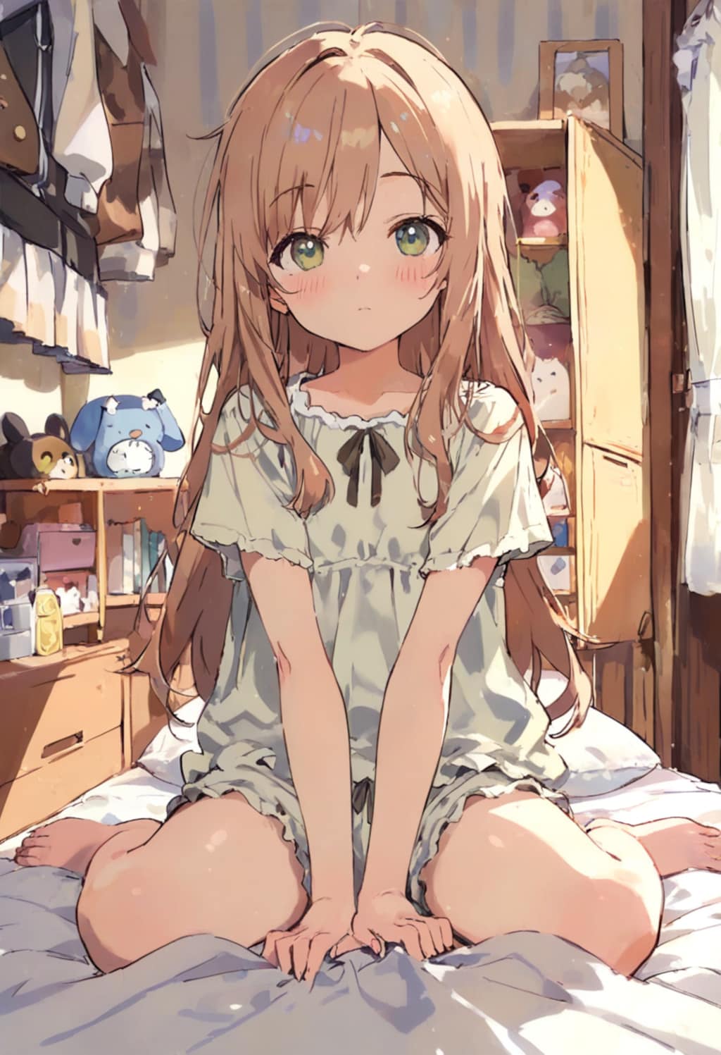 少女の部屋(水彩タッチ)(11)