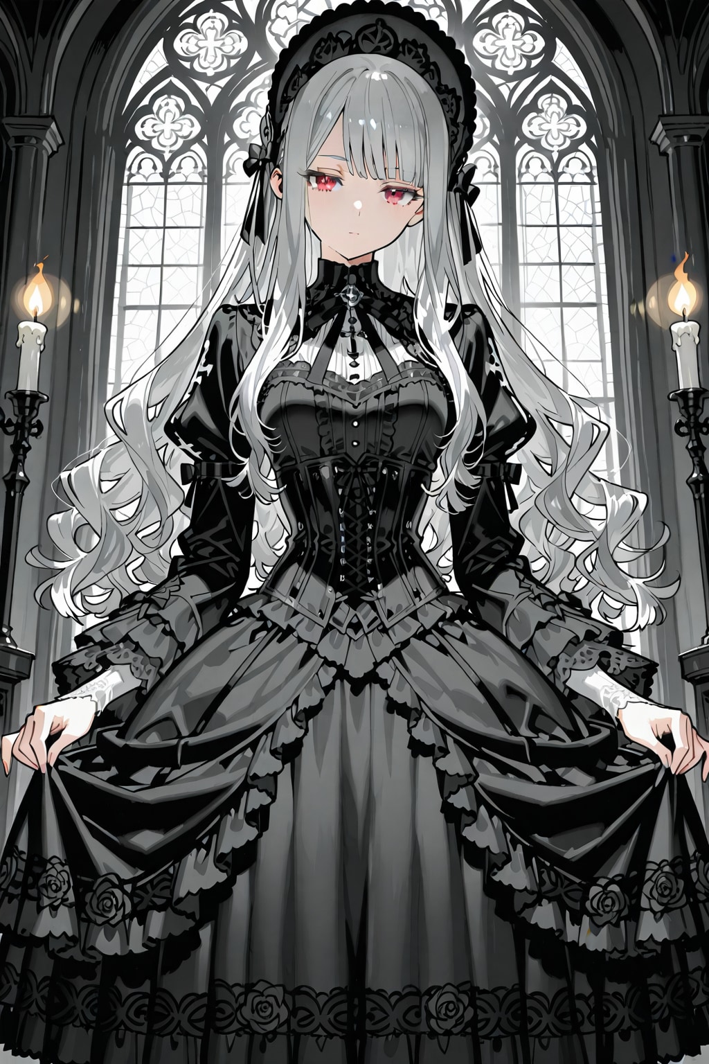 正当モノクロームゴシック | の人気AIイラスト・グラビア