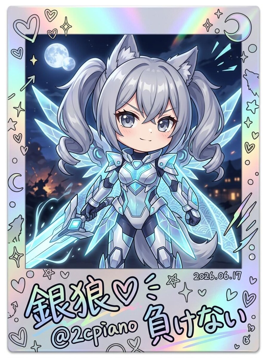 銀狼ちゃんデコフォト