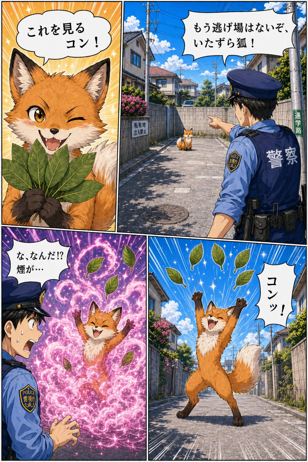 試作漫画 狐 vs 警官 v2