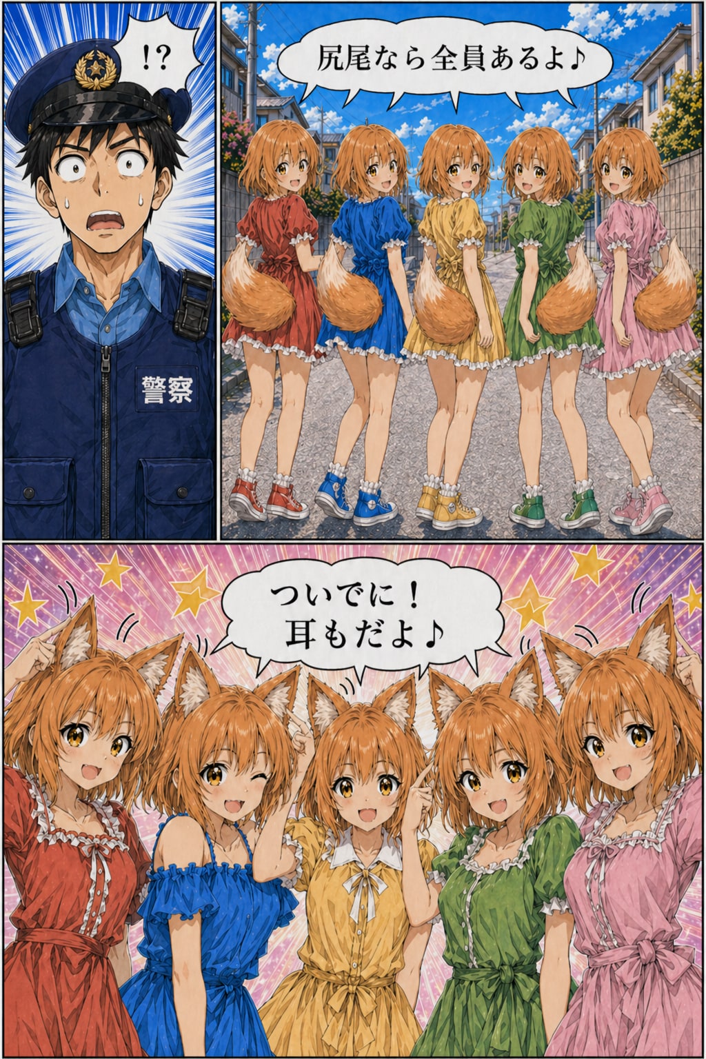 試作漫画 狐 vs 警官 v2