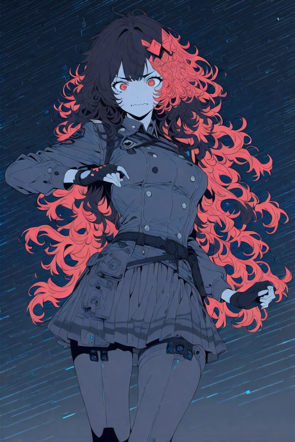 暗がりに映える赤毛