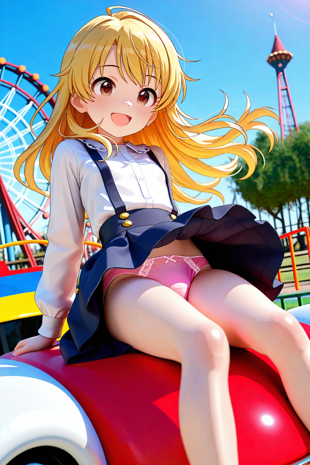 アミューズメントパークに遊びにきた