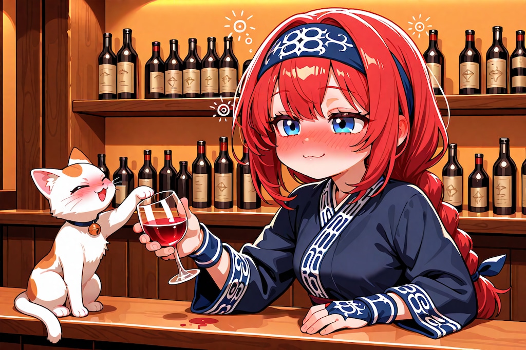 猫と一緒に乾杯にゃ！
