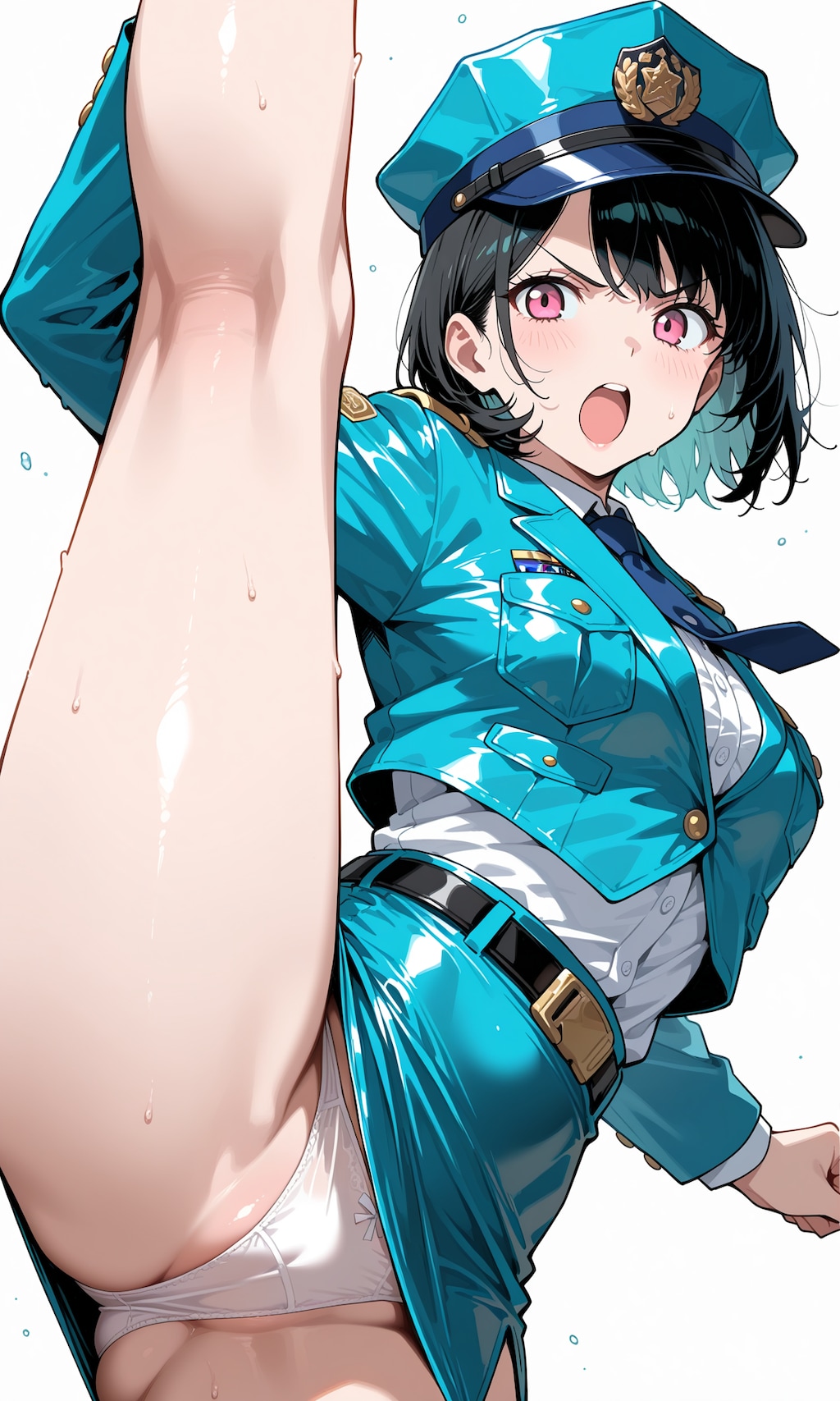 パンチラハイキック