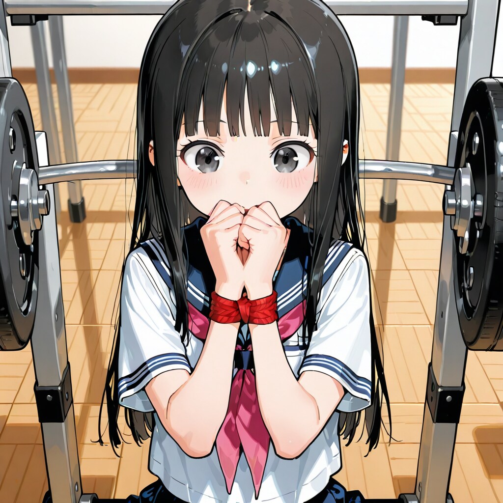 石抱きの再現に、バーベル使うの？
