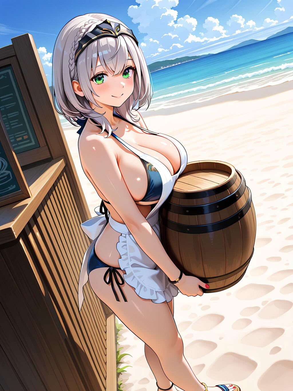 南国のビーチカフェで働く、しらけん社員