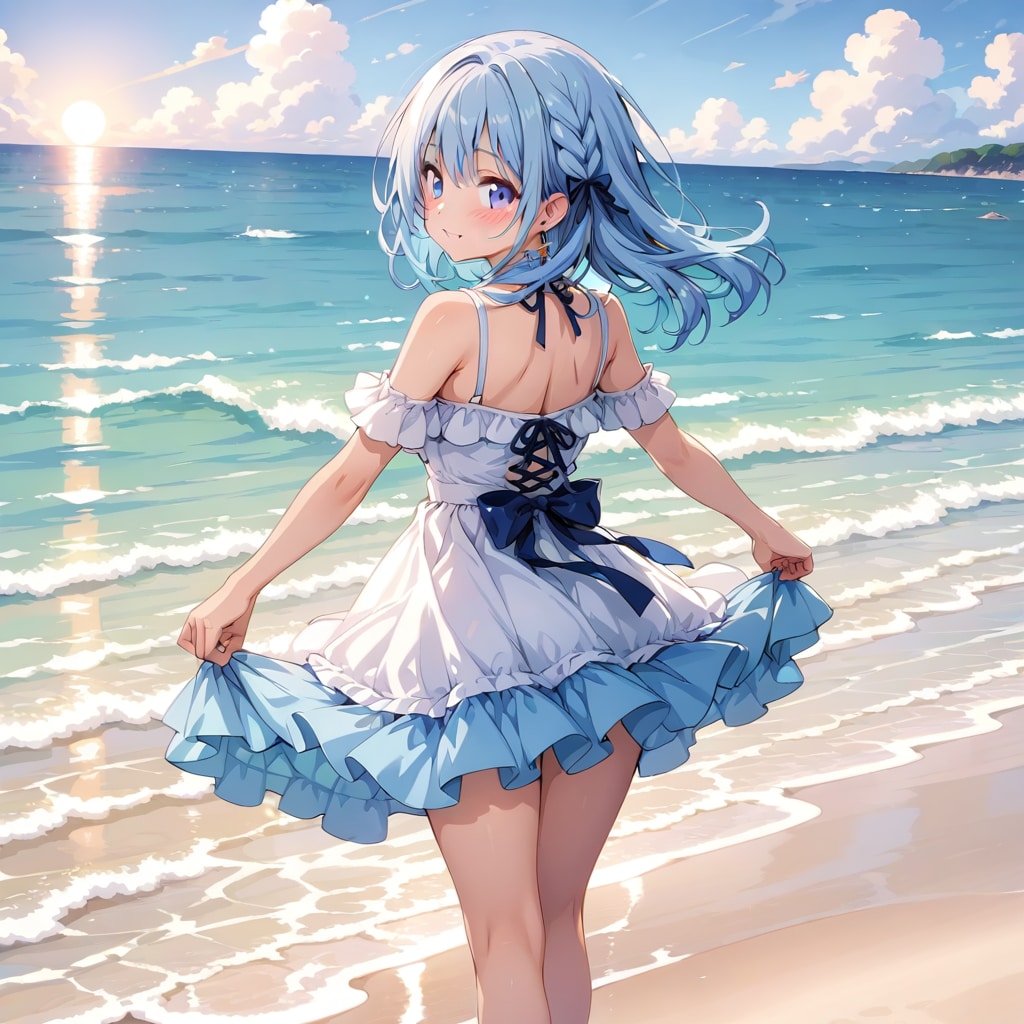 青い海 | の人気AIイラスト・グラビア