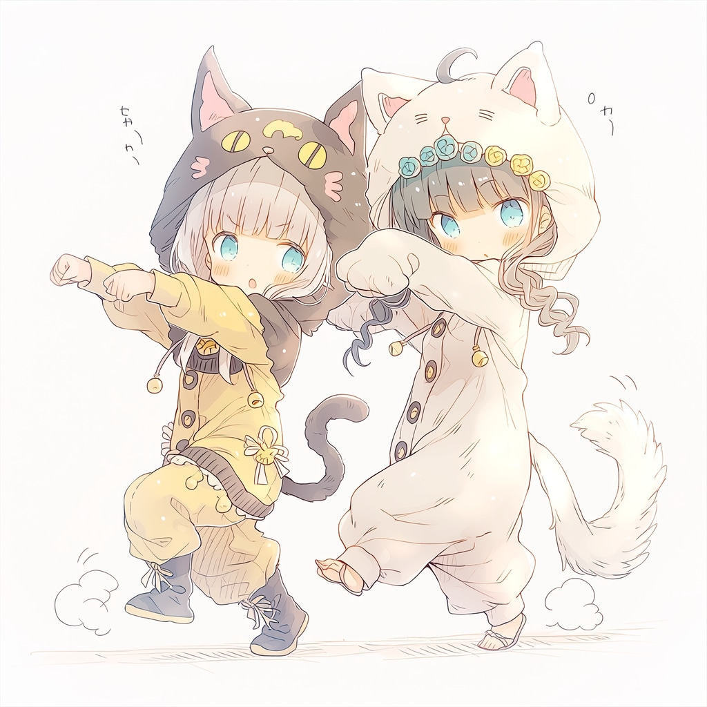 一緒に猫ダンス