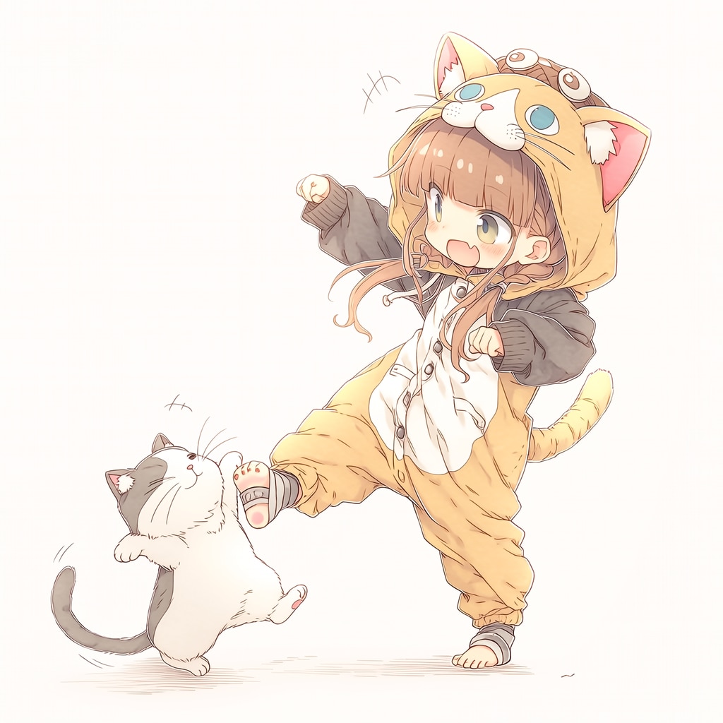 一緒に猫ダンス | の人気AIイラスト・グラビア