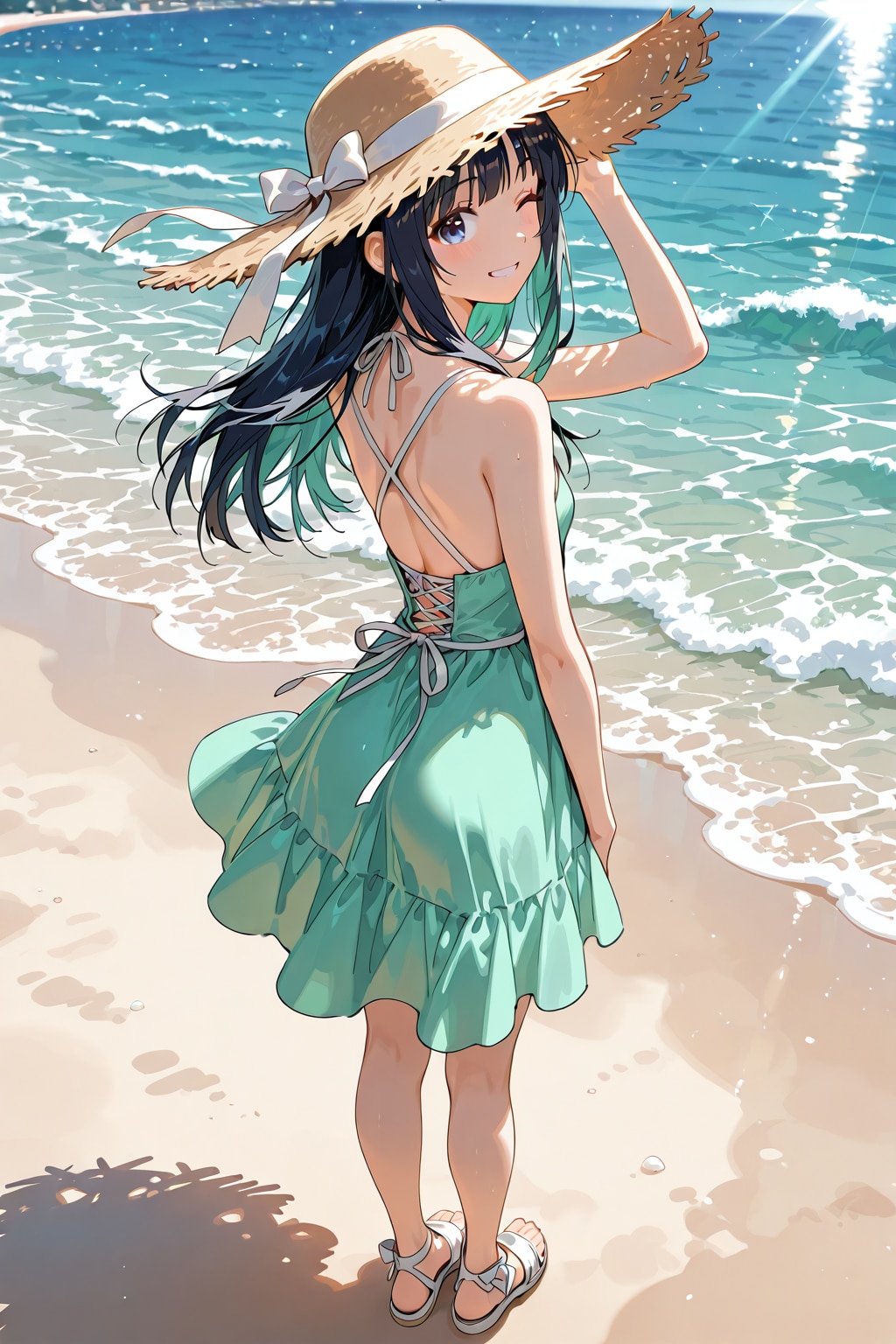 海でサマードレス②