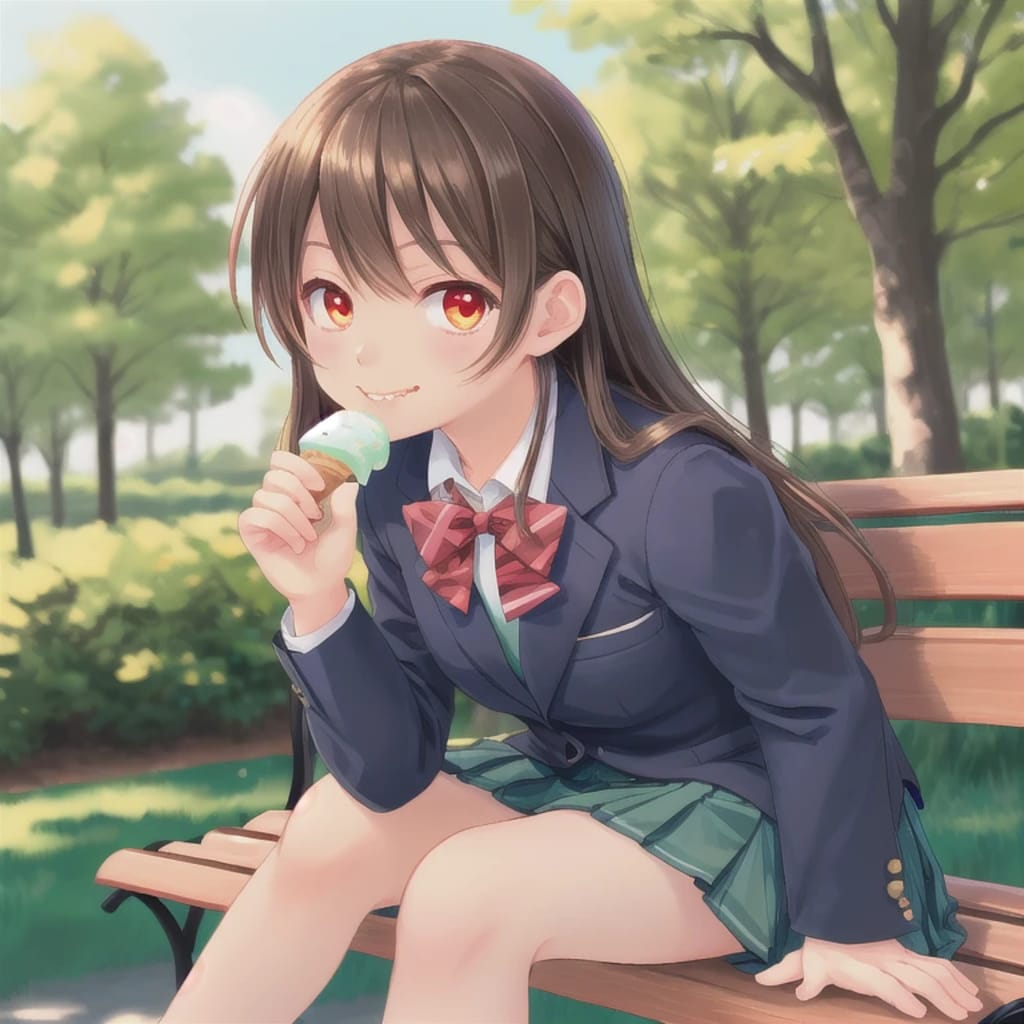 黒髪ロングでブレザーの少女６５