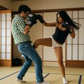 インド人女性とスパーリング 2枚目