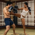 インド人女性とスパーリング 8枚目