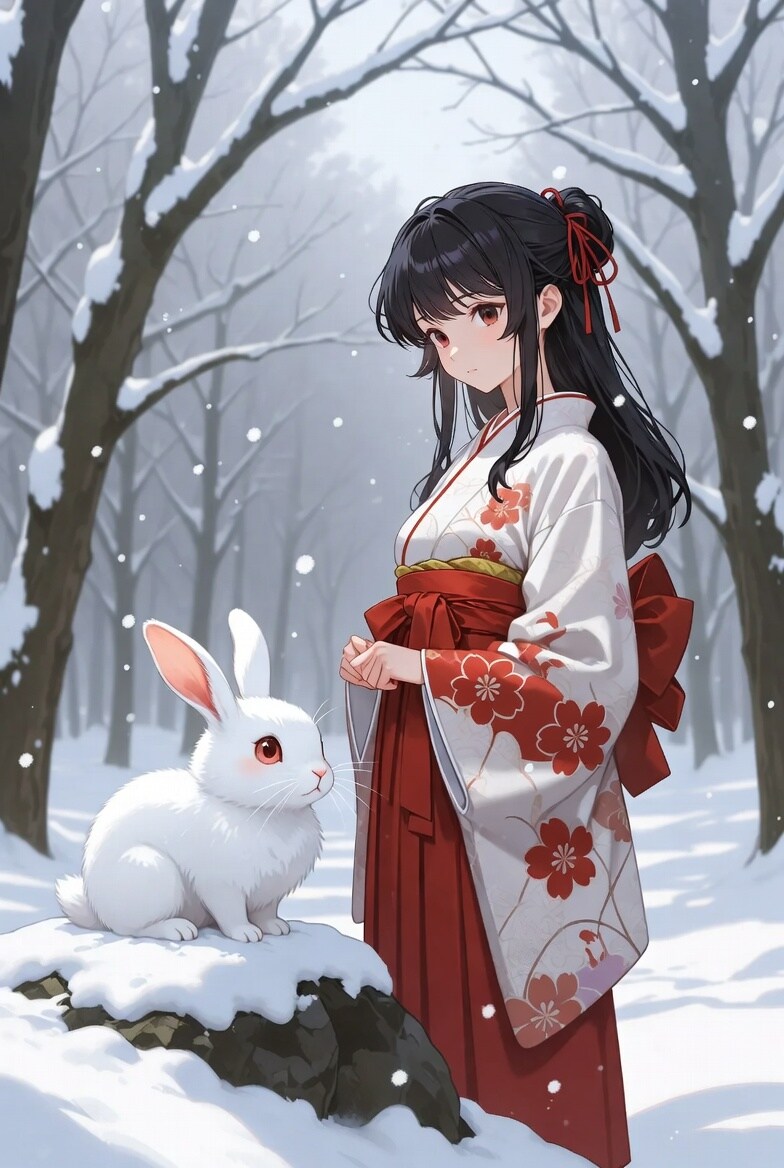 うさぎと少女
