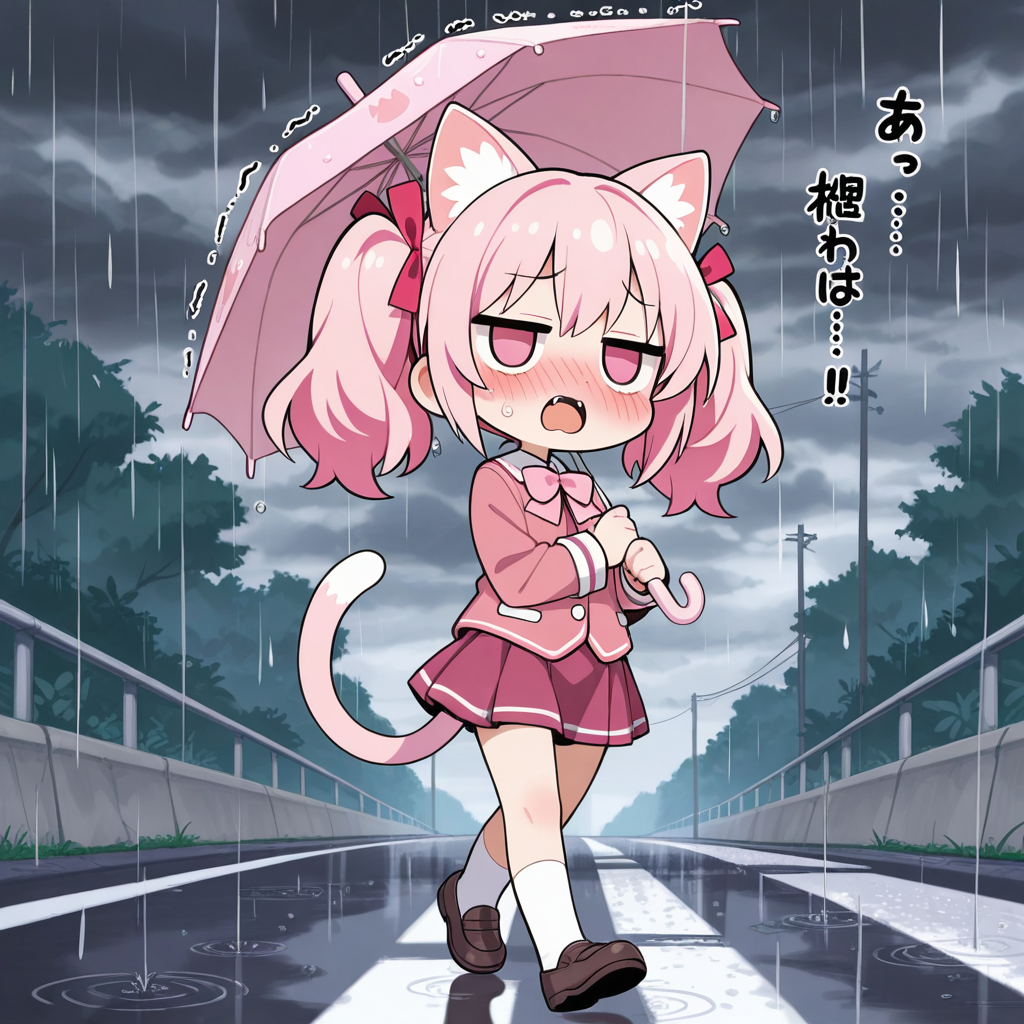 ねこは濡れるのが嫌なのら！！