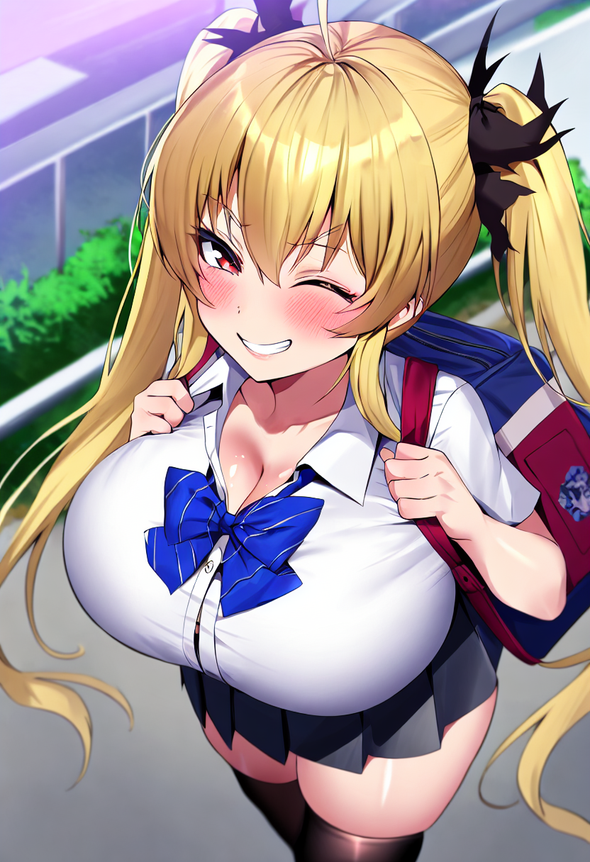 ツインテちゃんと一緒に登校