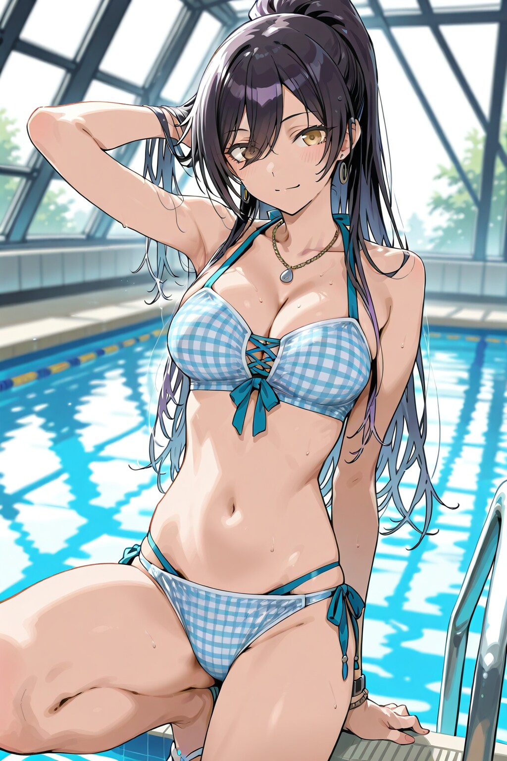 用意してくれた２着目・・・ギンガムチェック柄なんだね。