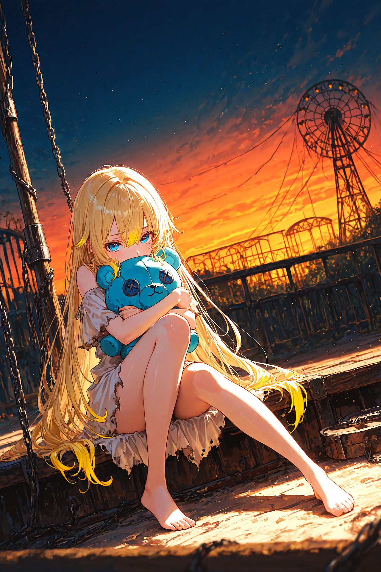 廃れた遊園地 | の人気AIイラスト・グラビア