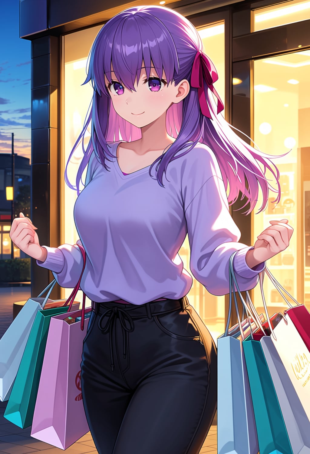 夕暮れのショッピング