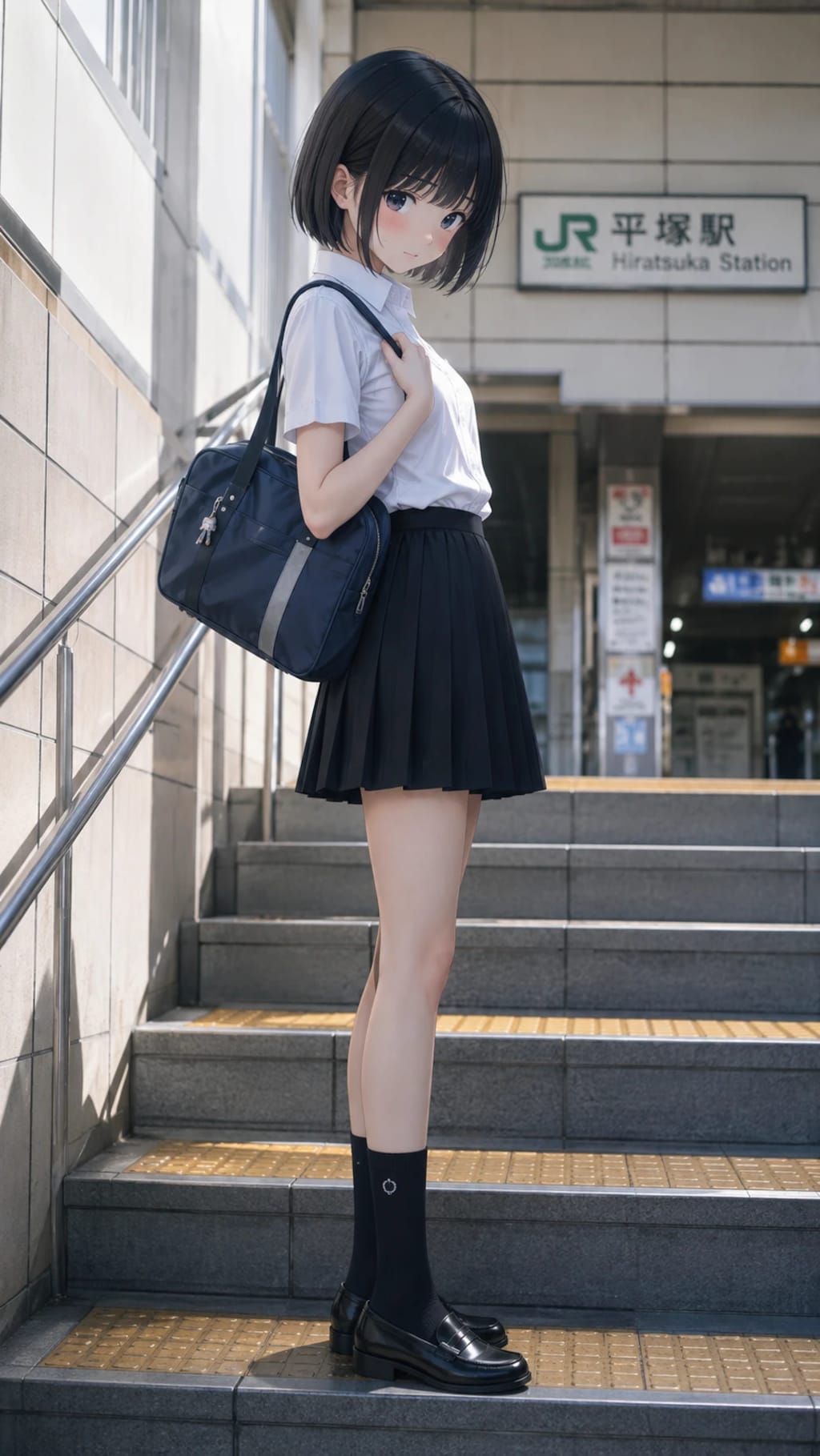 待ち合わせ『･･････お、おはよう』女子高生