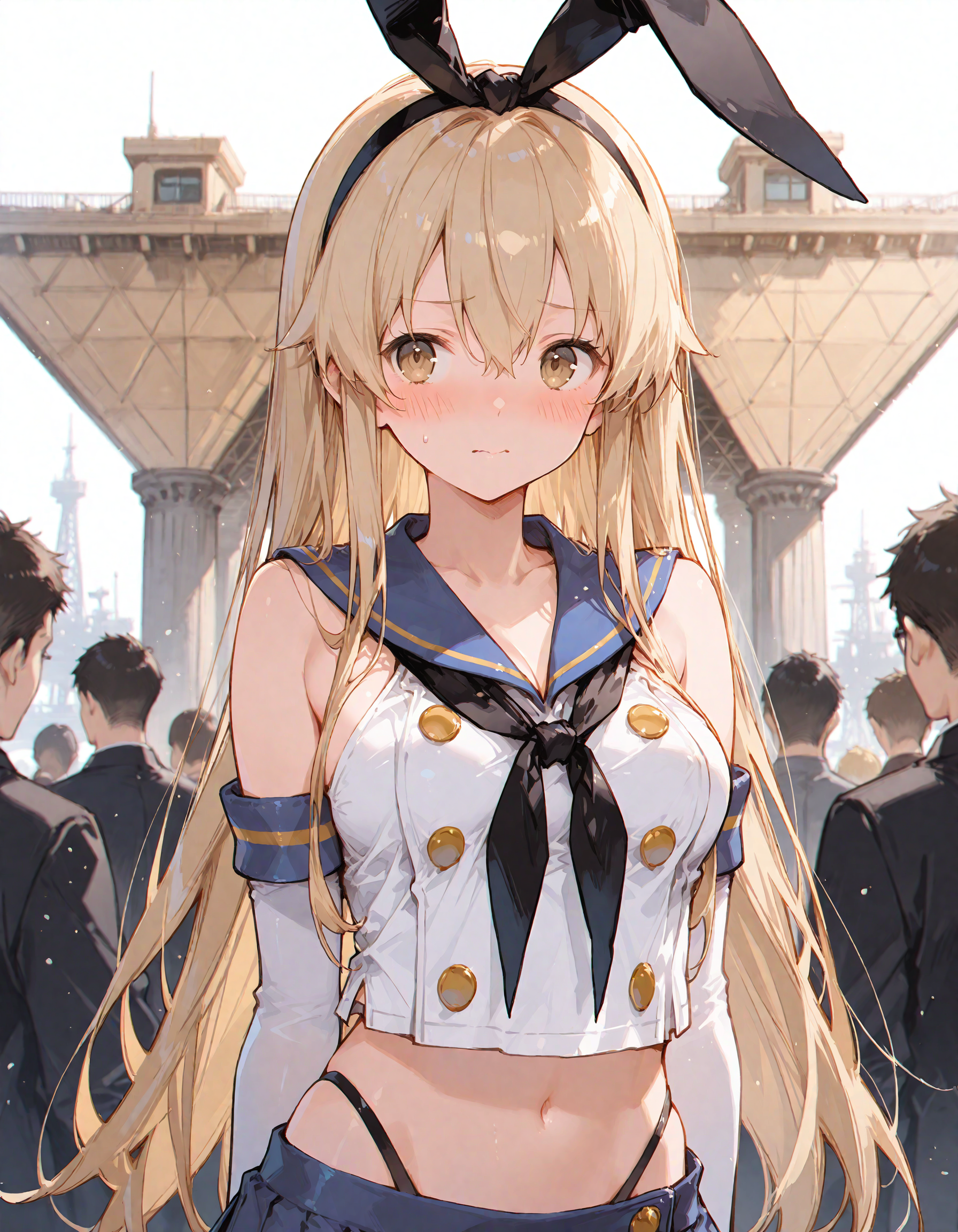 島風コスの金ポニテ（？）ちゃん | の人気AIイラスト・グラビア