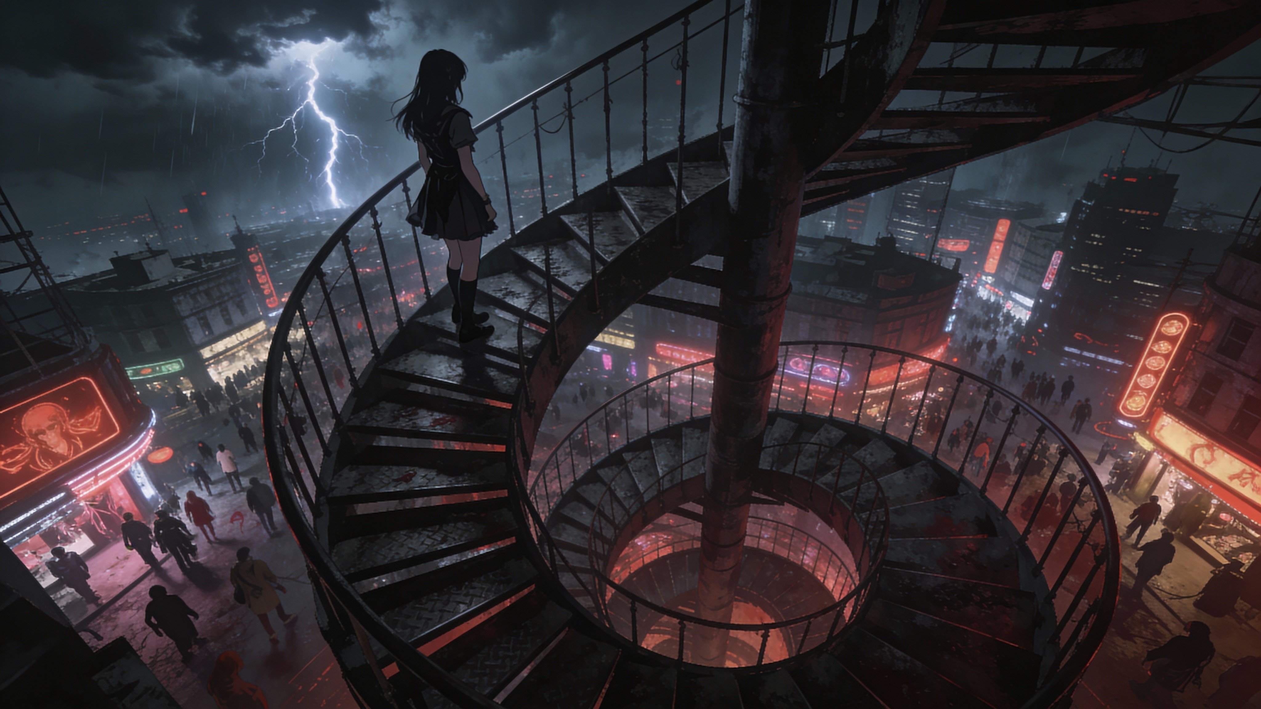 欲望の街 | の人気AIイラスト・グラビア