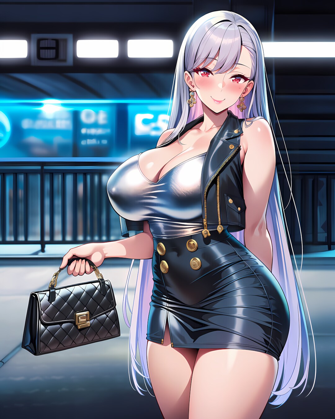 🖤駅の改札前で待つハンサムな大人の色気