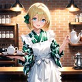 竹林に緑の矢絣 4枚目