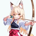 色んな服で色んなケモミミに弓を構えてもらった 7枚目