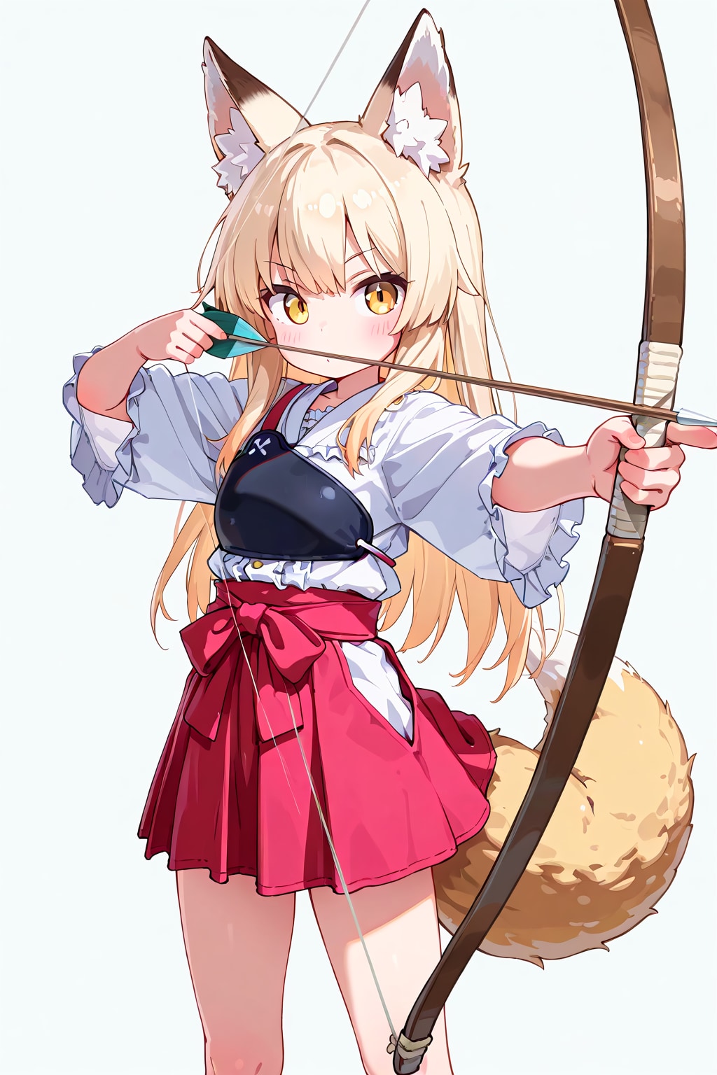 色んな服で色んなケモミミに弓を構えてもらった