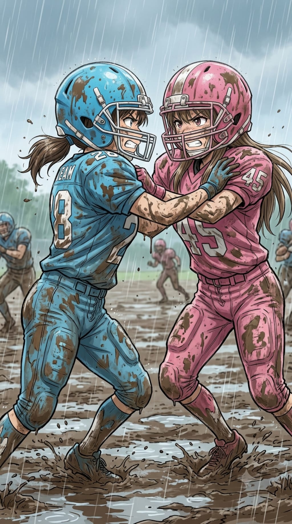 🏈泥まみれの女子アメフト 171
