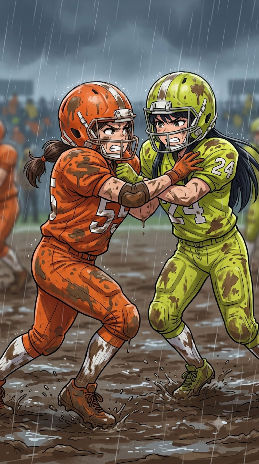 🏈泥まみれの女子アメフト 171