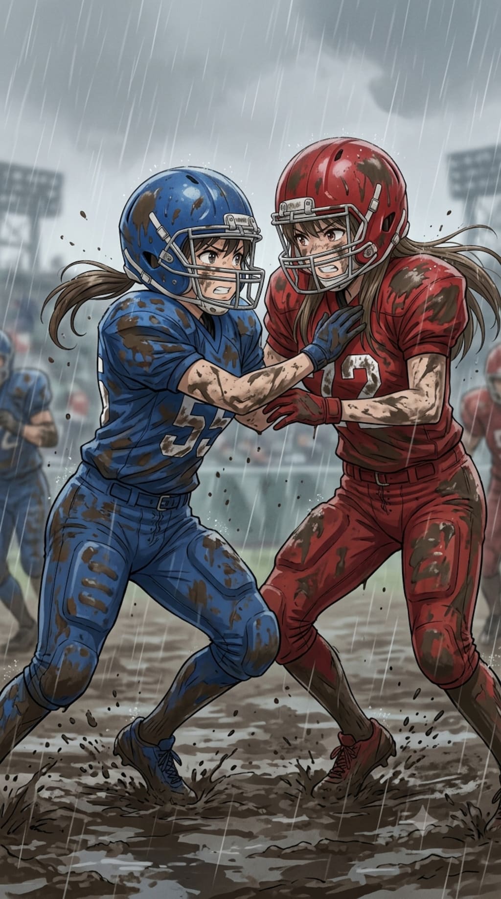 🏈泥まみれの女子アメフト 171