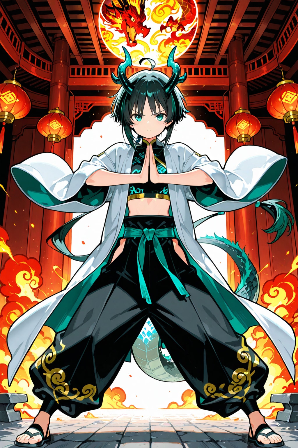 【限界圧縮・翠龍拳】少年拳士：翠（スイ） | の人気AIイラスト・グラビア