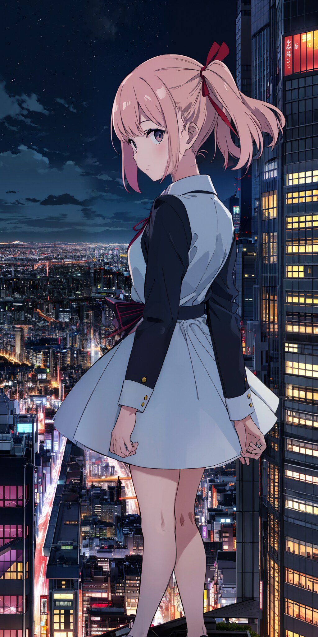 私服JK　夜景