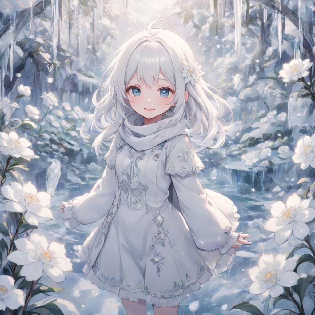 幻想北極地底世界の少女