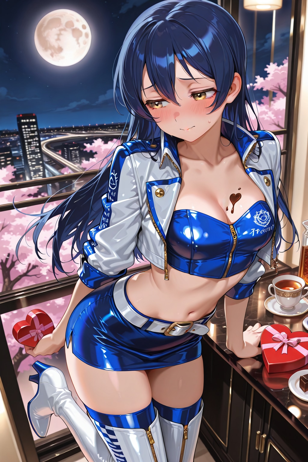 レースクイーン衣装の海未(ちちぷい版)