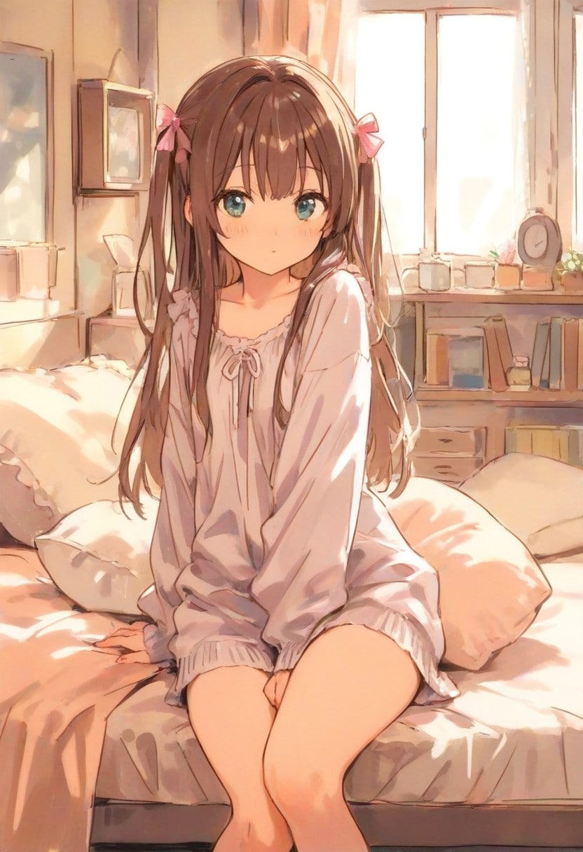 少女の部屋(水彩タッチ)(86)