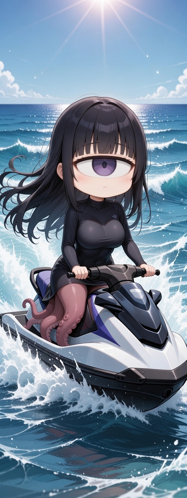 単眼スキュラちゃん.50　水上バイク | の人気AIイラスト・グラビア