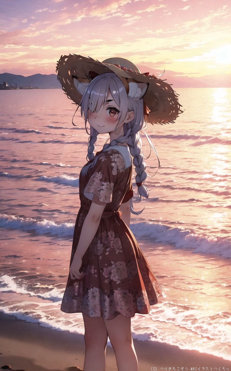 夕焼け空と鈴音さん