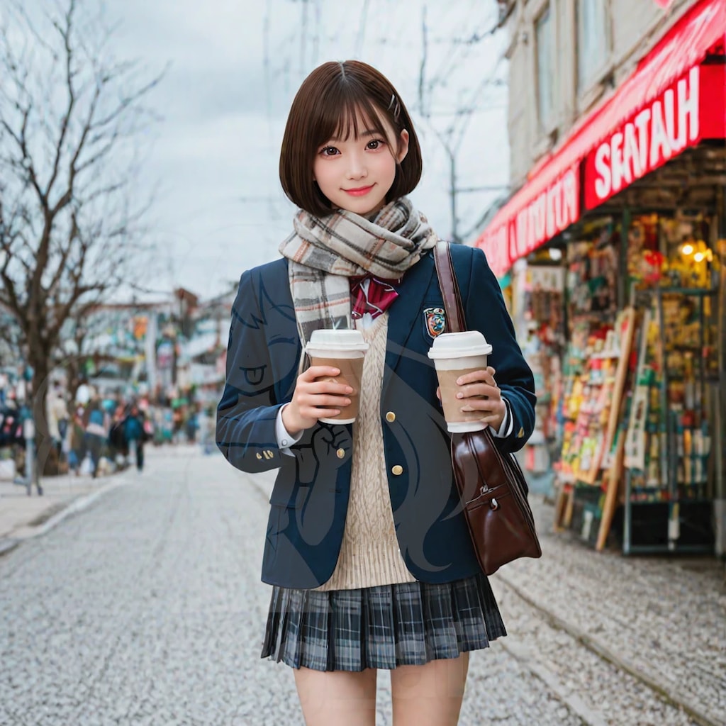 琴子の制服図鑑　Vol.6ブレザーxニットベストxミニスカxマフラー