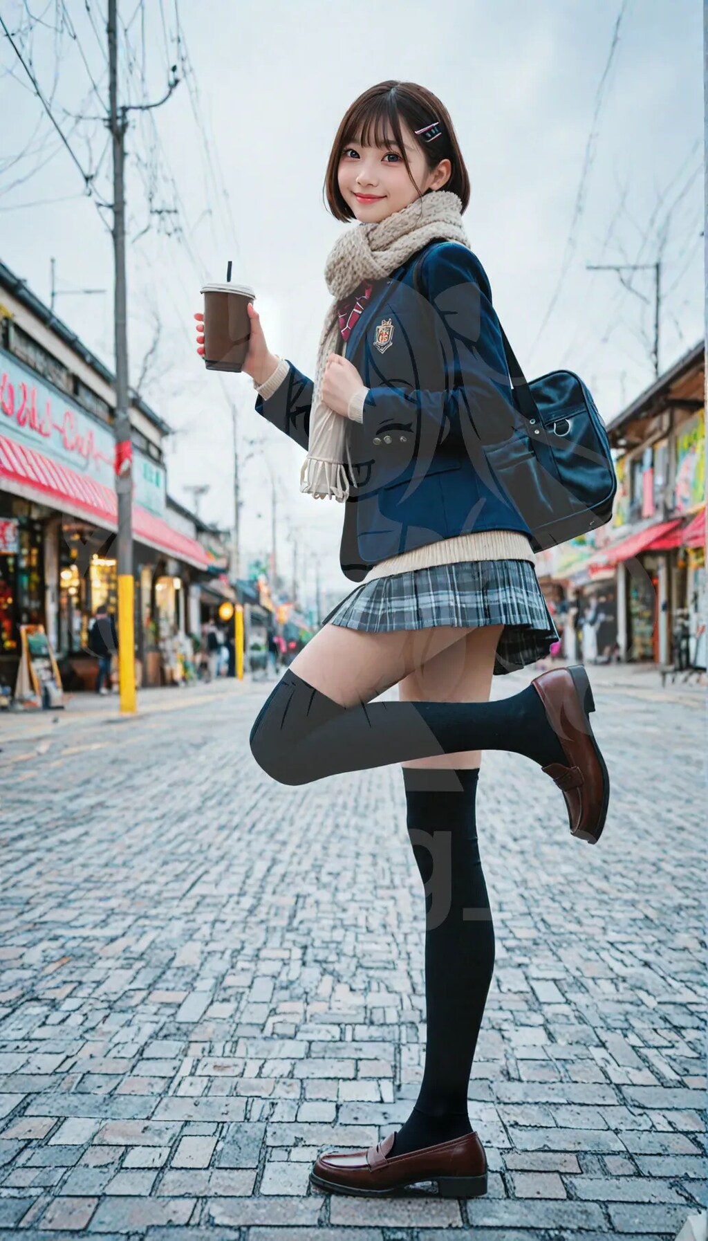 琴子の制服図鑑　Vol.6ブレザーxニットベストxミニスカxマフラー