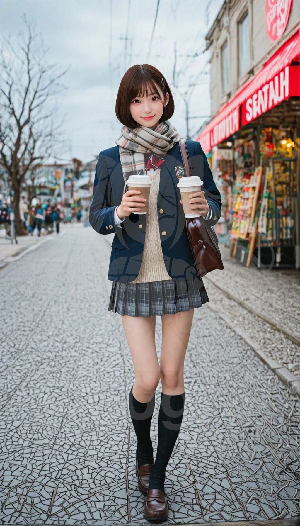 琴子の制服図鑑　Vol.6ブレザーxニットベストxミニスカxマフラー