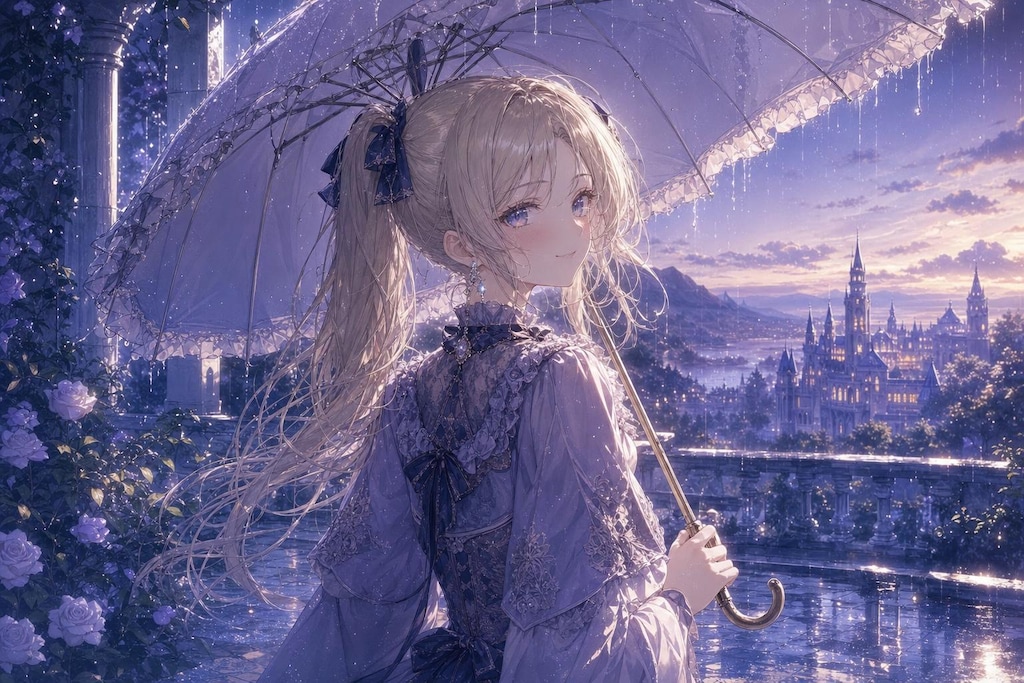 雨上がりのバルコニー