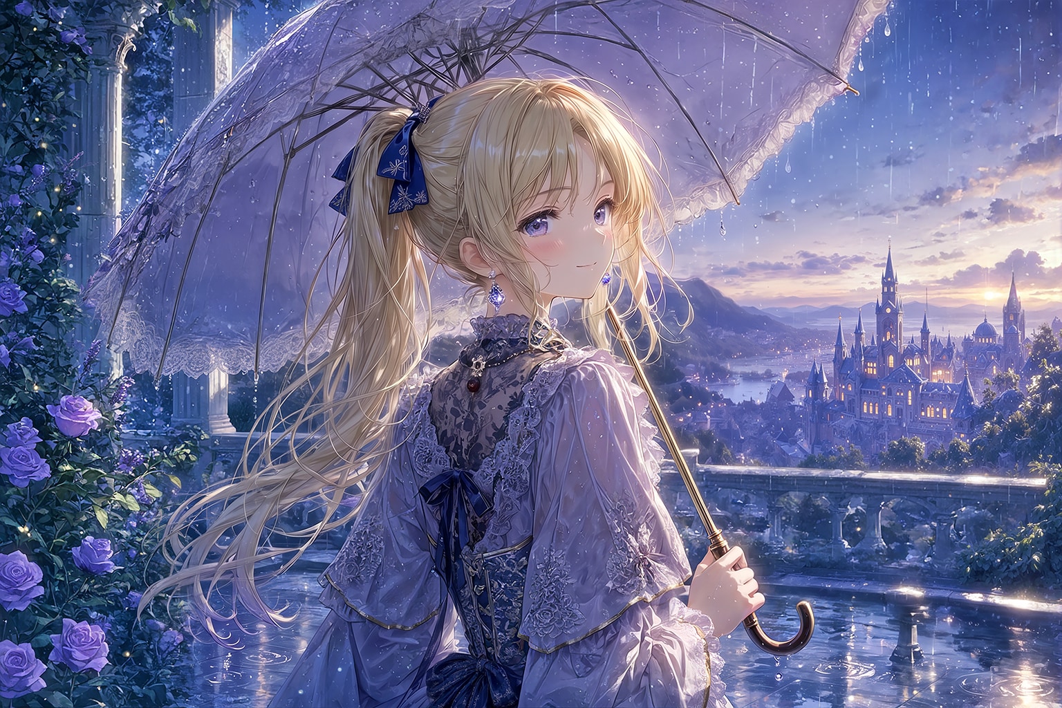雨上がりのバルコニー