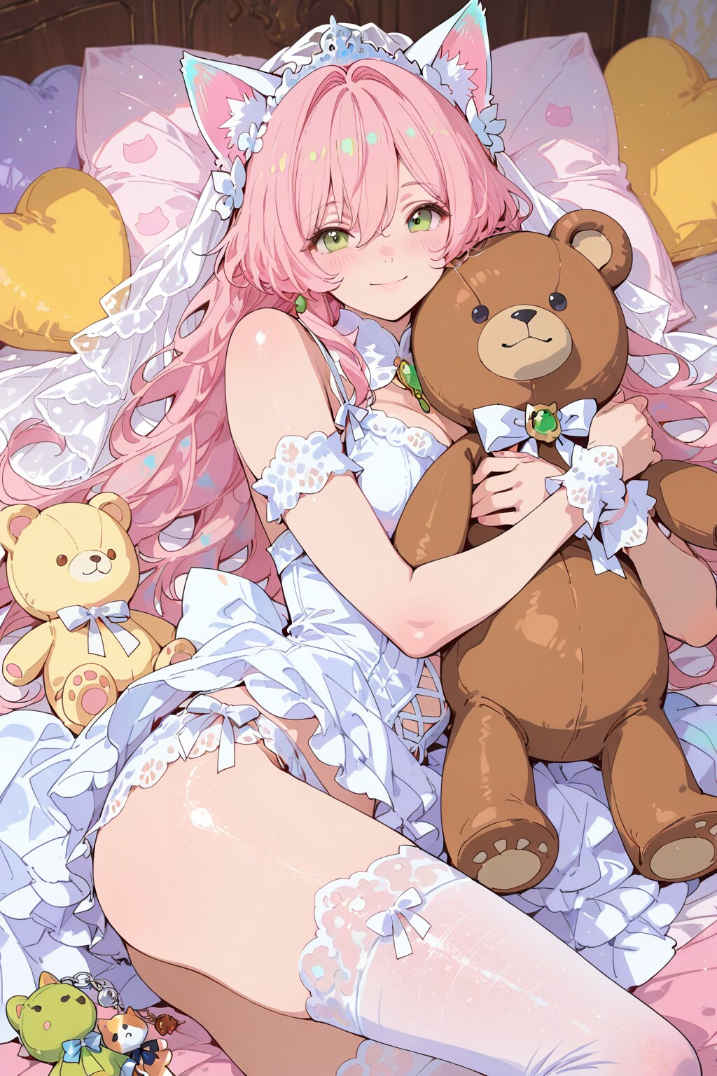 クマちゃんとミクちゃん🧸🐱✨