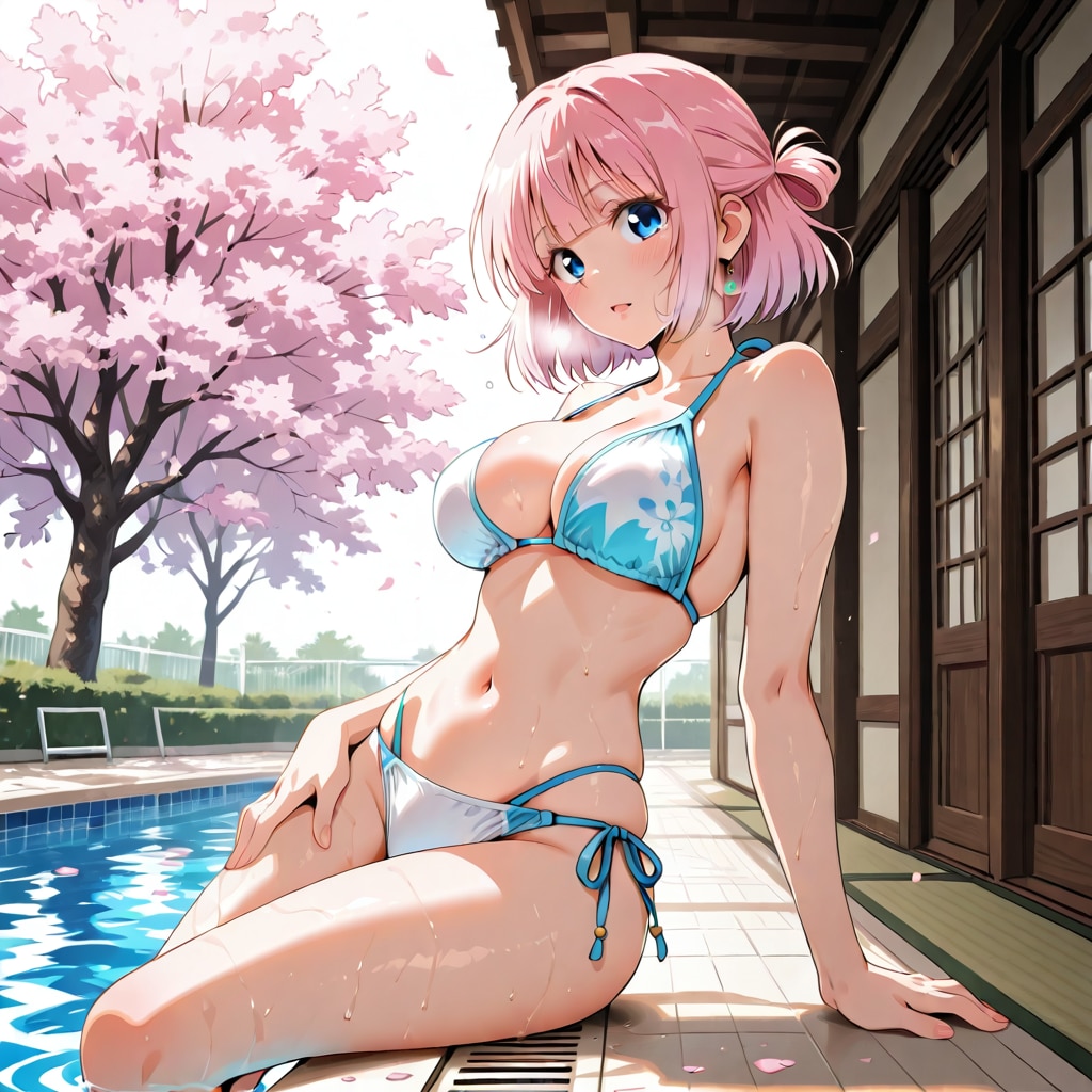 我が家の縁側プール