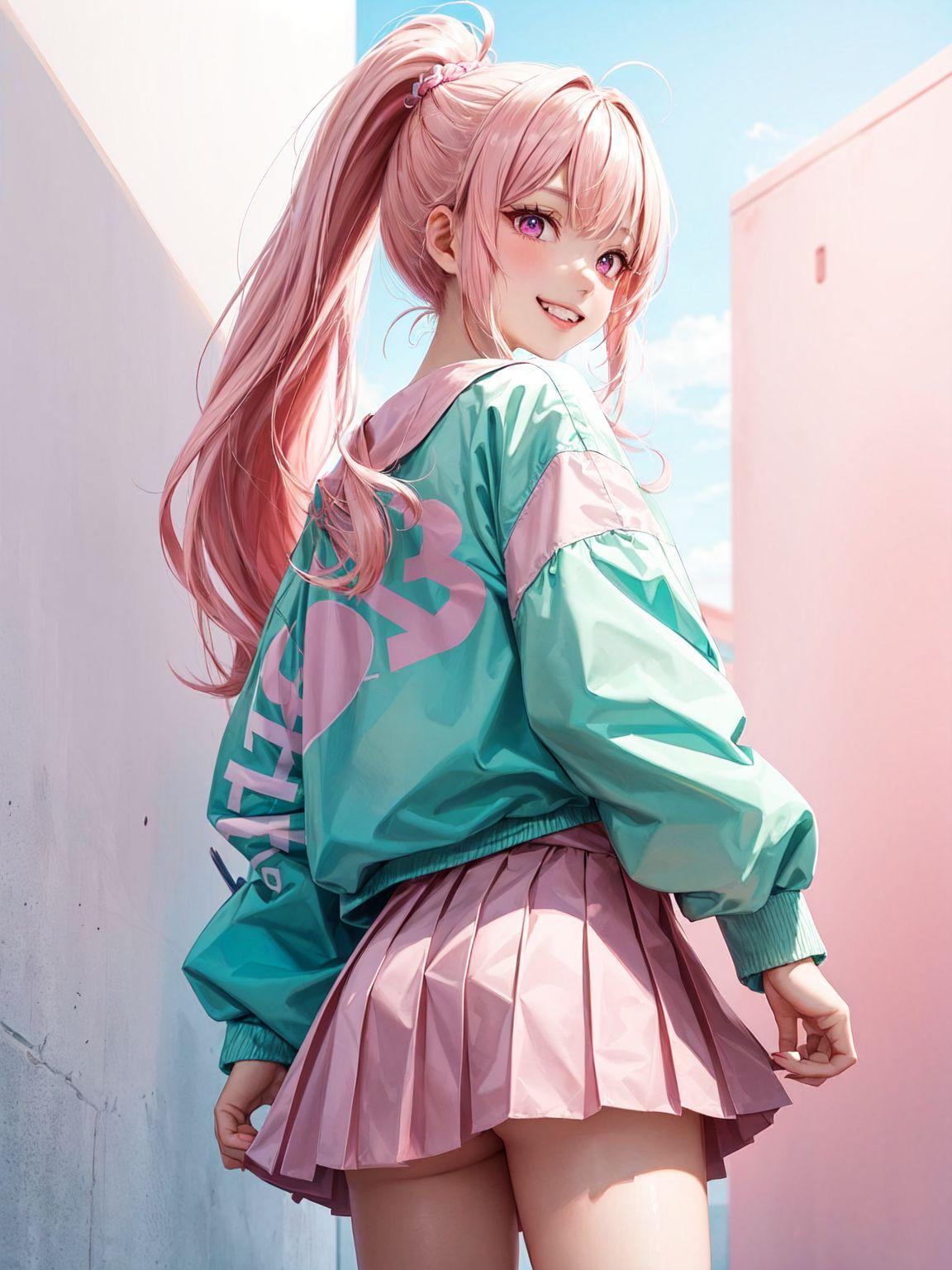 ピンクの娘
